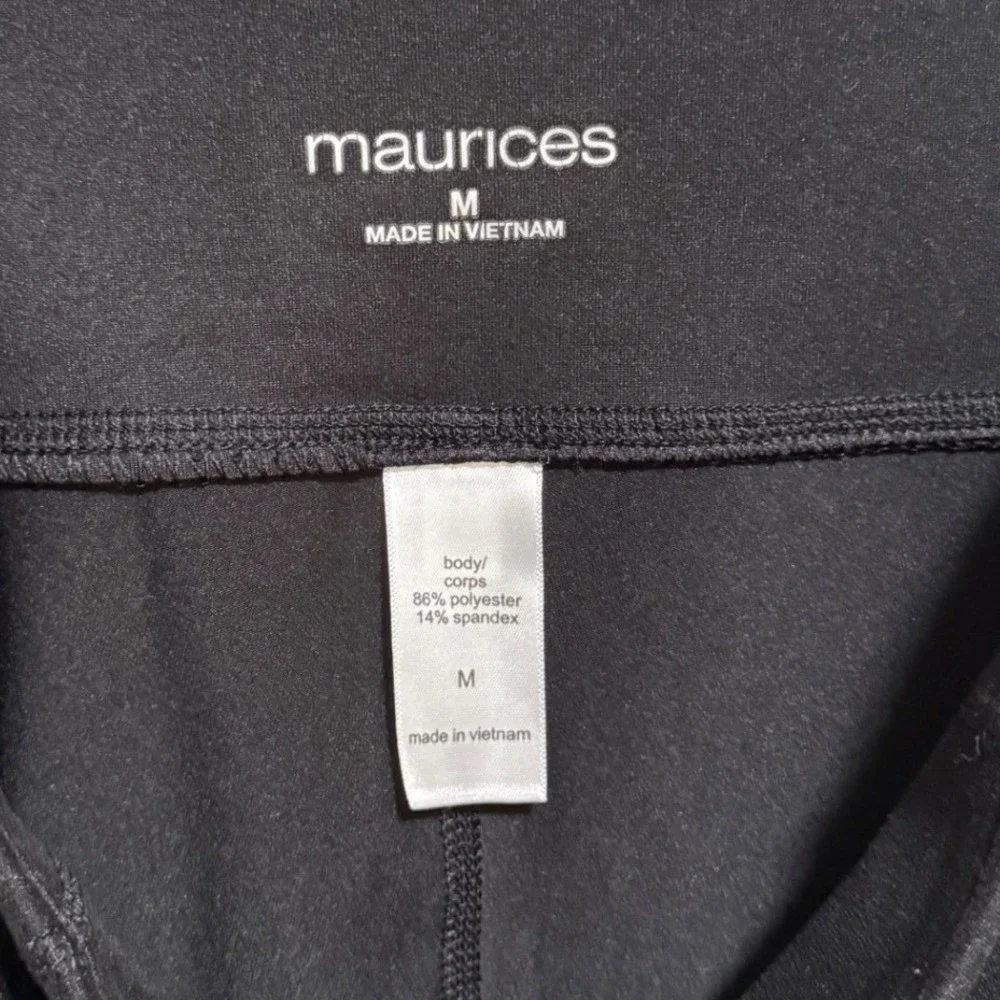 Maurices Womens Black High Waisted Cropped Luxe Leggings with Pockets Size M